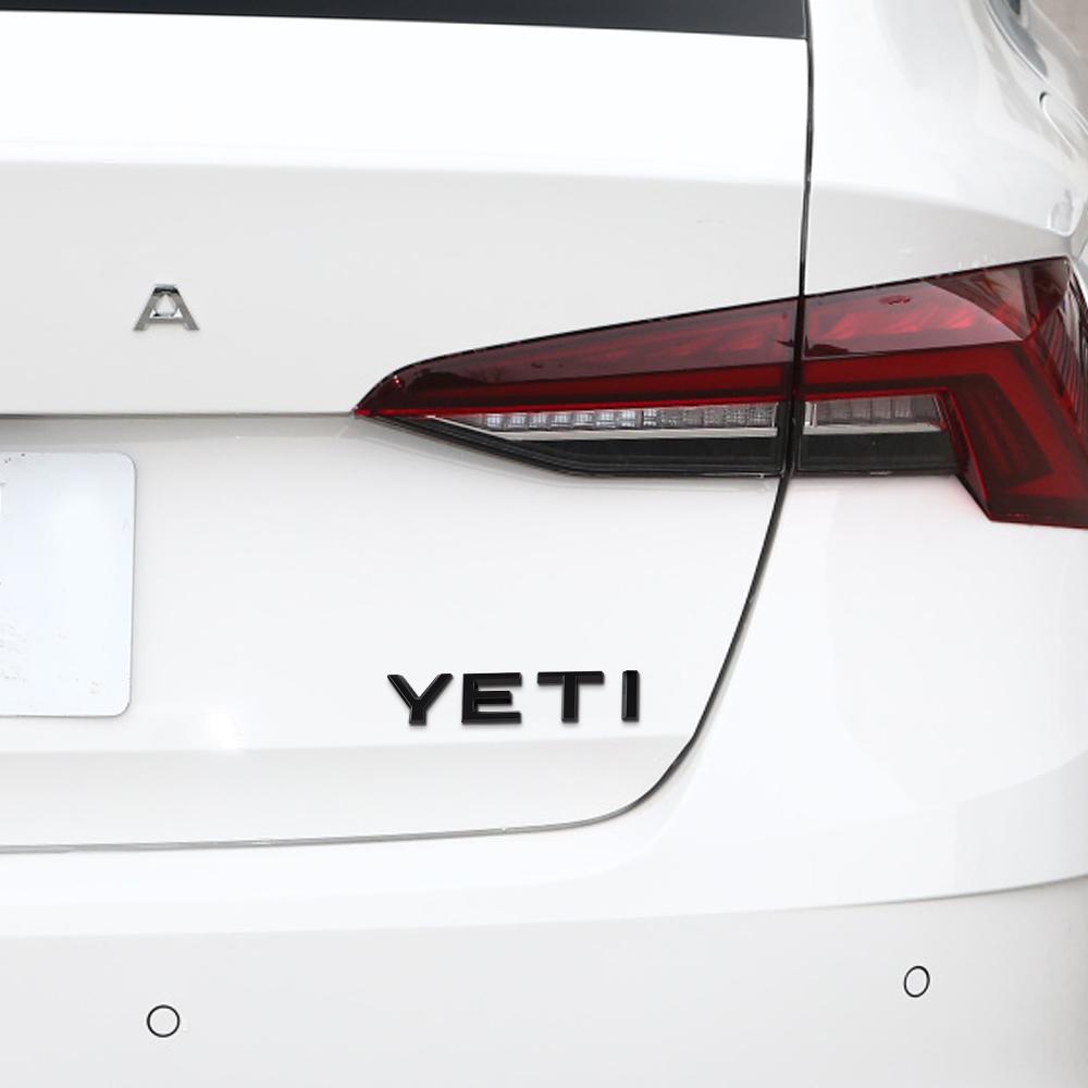 ZDVK6 Car Styling Emblem Body Trunk Sticker Decal Exterior Accessories For Skoda Fabia Kamiq Karoq Kodiaq Octavia Rapid Superb YETI