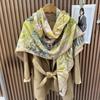 Womens Silk Cashmere Wool Scarf Winter Warm Square Shawl Fashion Luxury