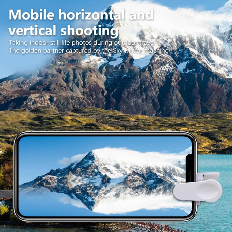 Sky Mirror Mobile Phone Reflection Shooting Clip Adjustable Angle Mirror Clip Outdoor Travel Phone Reflector Shooting Artifact