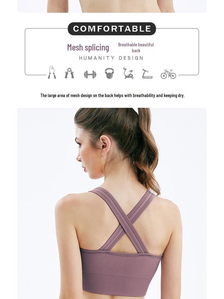 Women's Push-Up Shockproof Front Zip Sports Bra - Beautiful Back Support for Running, Fitness, Yoga