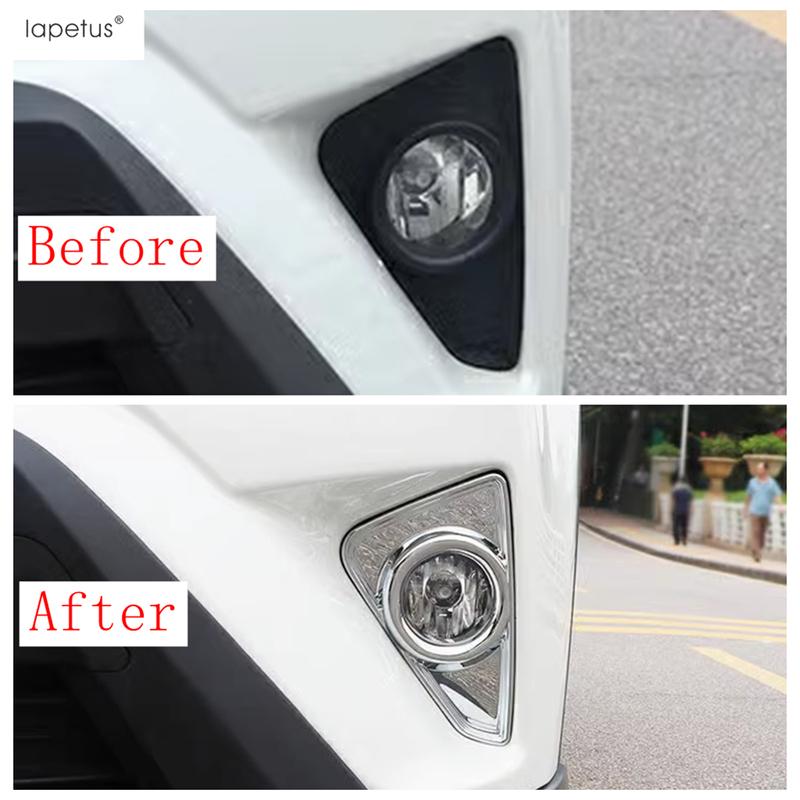 Für Toyota Rav4 Rav 4 2016 2017 2018 Frontstoßstange Nebelscheinwerfer Lampen Rahmen Augenbraue Dekorationsabdeckung Zierleiste ABS Chrom Zubehör