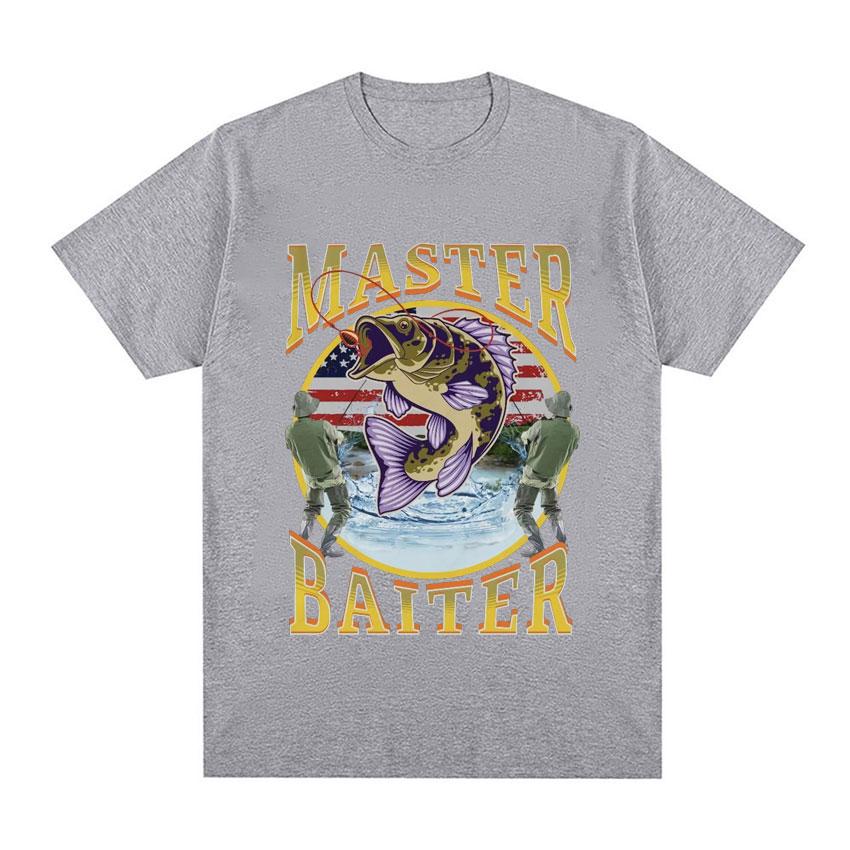 Lustiges Master Baiter Angelparodie T-Shirt Sommer Herren Damen Kleidung Mode T-Shirts Baumwolle Kurzarm Übergroßes T-Shirt Tops