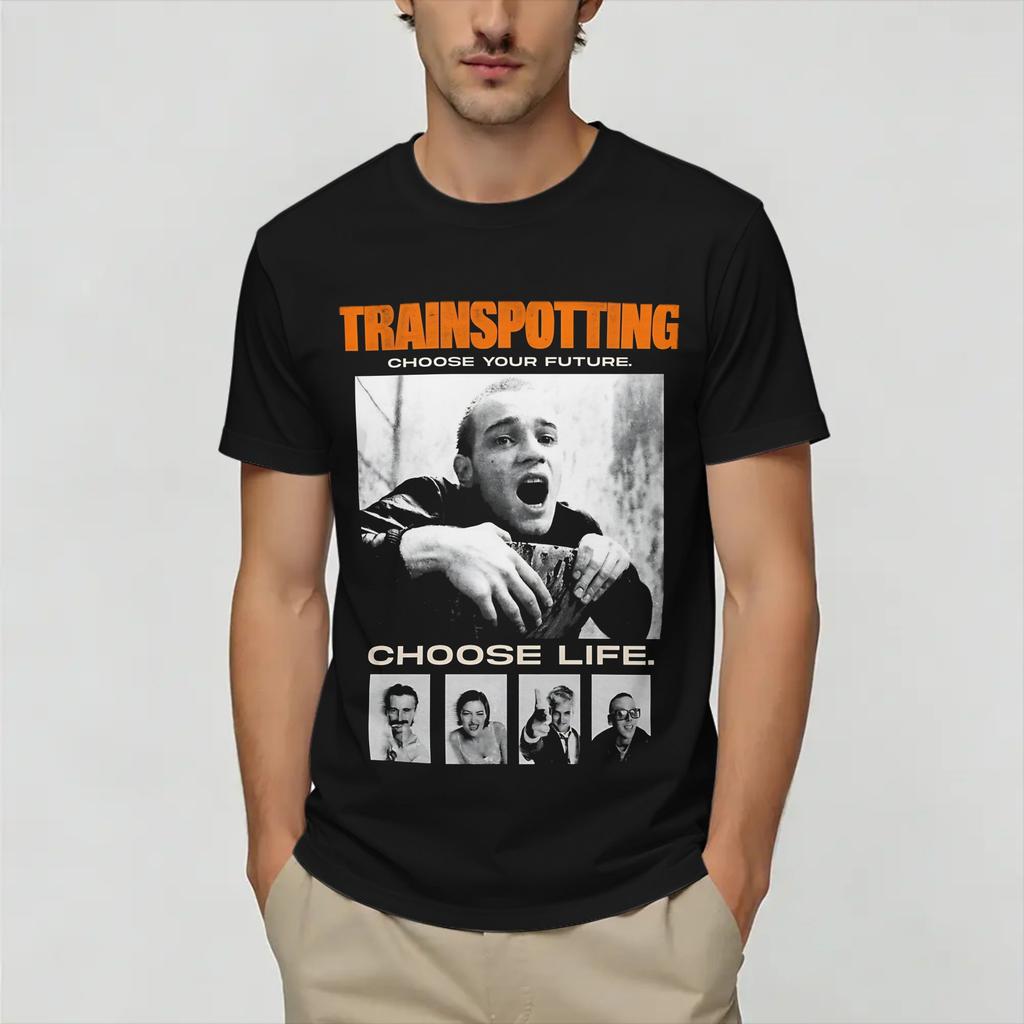 T-shirt Unisex Film Trainspotting Magliette Vintage in Cotone Manica Corta Top Girocollo Taglie Forti