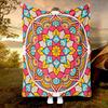 Ethnic Mystic Mandala Blanket Reversible Flannel Throw for Bohemian Souls AllSeason Comfort Spiritual Journey Gift
