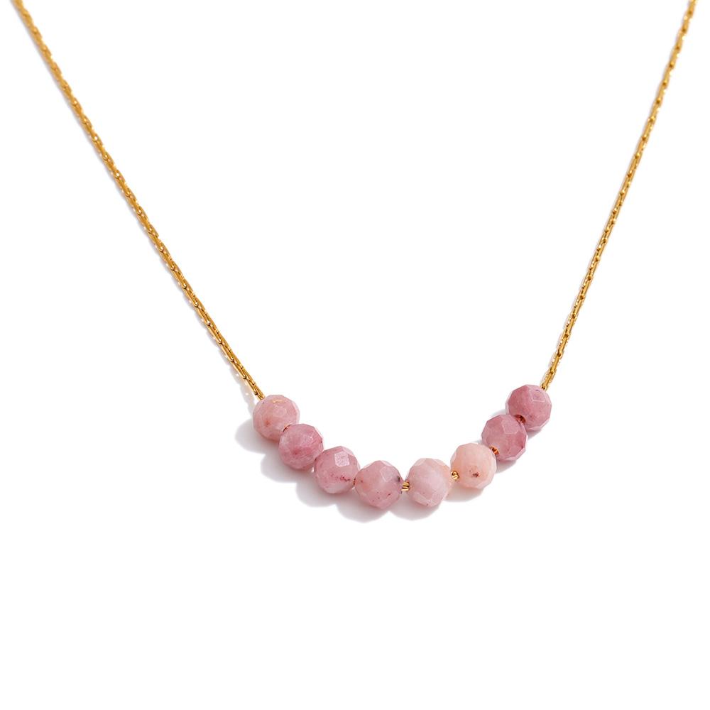 

Yhpup Natural Aventurine Agate Tiger Stone Beads Chain Drop Necklace High Quality Fashion Collar Jewelry Gala Gift Wholesale