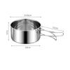 Stainless Steel Camping Tableware Outdoor Cookware Set Ultralight CampinHike Picnic Pot Spoon Fork Travel Picnic Equipment
