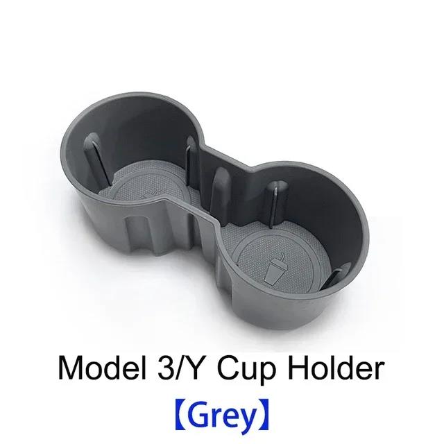 For 2021-2023 Tesla Console Cup Holder Insert-Upgrade Tesla Model 3/Y Accessories Anti-Slip Silicone Center Consoles Cup Holder Cup Holders 5