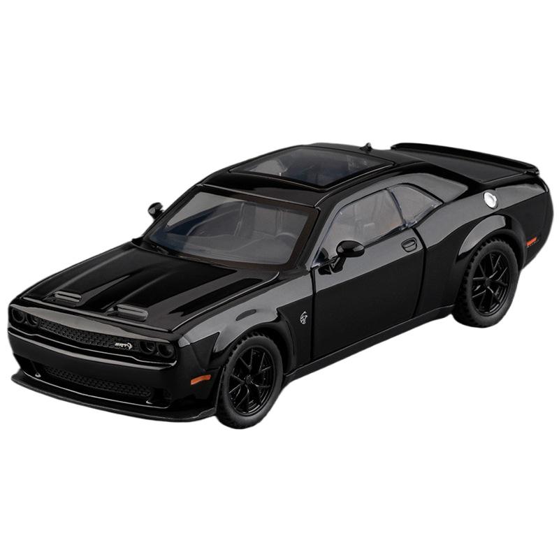 1/32 Dodge Challenger SRT Car Model Alloy Die-cast Simulation Hellcat Muscle Sports Car Model Boy Toy Car Holiday Birthday Gift чёрный