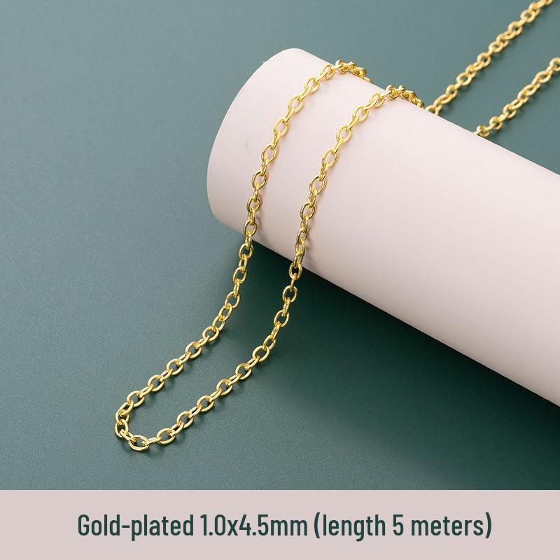 5m Σταυρωτή Σιδερένια Αλυσίδα - Επίπεδη Αλυσίδα O-κρίκων Κολιέ & Τσάντας DIY Αξεσουάρ Κοσμημάτων