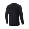 Li-Ning Comfortable Letter Print Versatile Long Sleeve T-Shirt Men Tops Black ATLV065-2