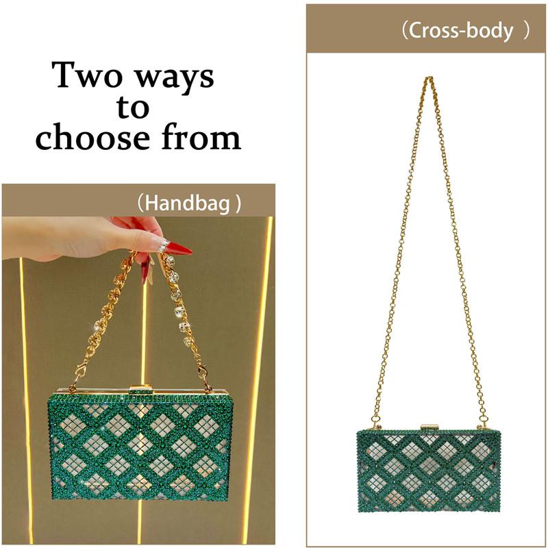 2026 Fashion Designer Women's Diamond Embedded Evening Box Bag Luxury Wedding Bride Handbag High End Party Dress Crossbody Bag