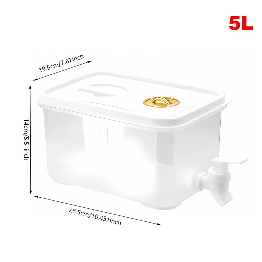 10L/5L Cold Water Bottle Refrigerat Iced Juice Dispenser with Spigot Filter Design Water Jug for Fridge/Parties/Home Daily Use
