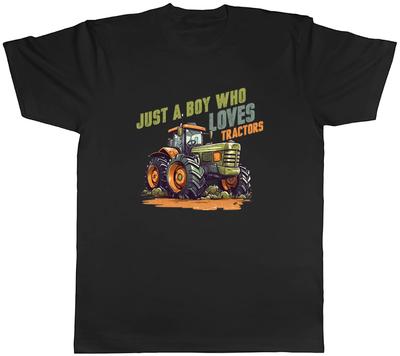 Just a Boy Who Loves Tractors Mens T-Shirt Tee Gift Top