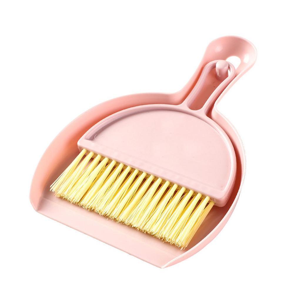 Dustpan Brush Set Compact Multifunctional Table Cleaner Small Broom Dust Pan for Keyboard Cleaning