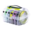 Fishing Line Storage Box 6 Slots Fishing Line Case Clear Fishing Line Organizer 6 Compartments Fishing Tackle Line Box