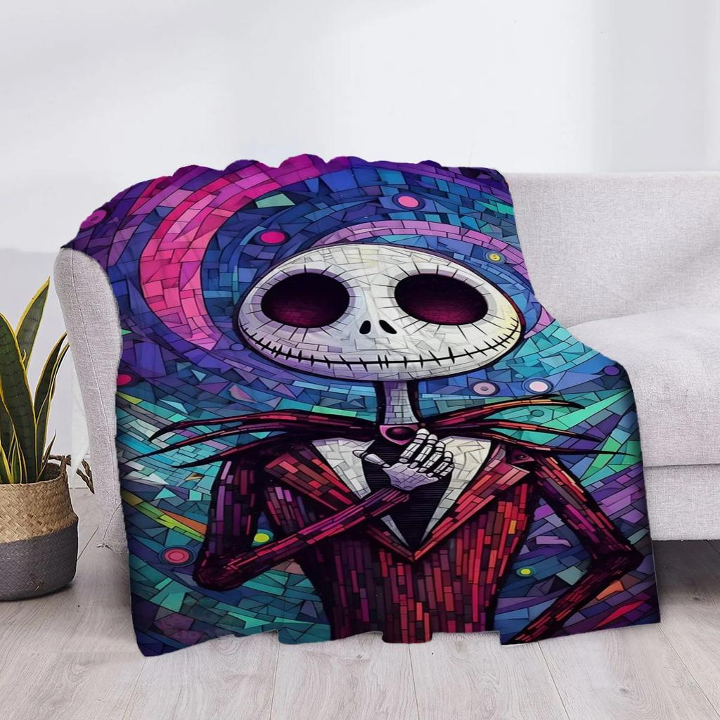 Cute Blanket Nightmare Before Chritsmas Fluffy Soft Blankets & Throws Plaid Luxury Cover Throw Sofa Knee Microfiber Star H Anime