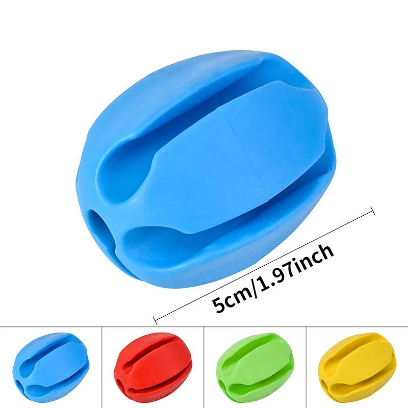 12PCS Silicone Fishing Rod Holder Ball Straps 5 Hole Lightweight Fishing Tackle Ties Organizer Storage Racks Fishing Accessories