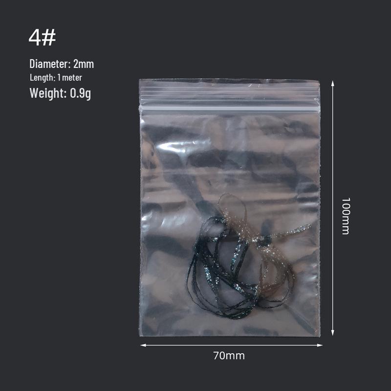 Egret Metal-Colored Flat Strip Iridescent Nymph Skin for Fly Tying