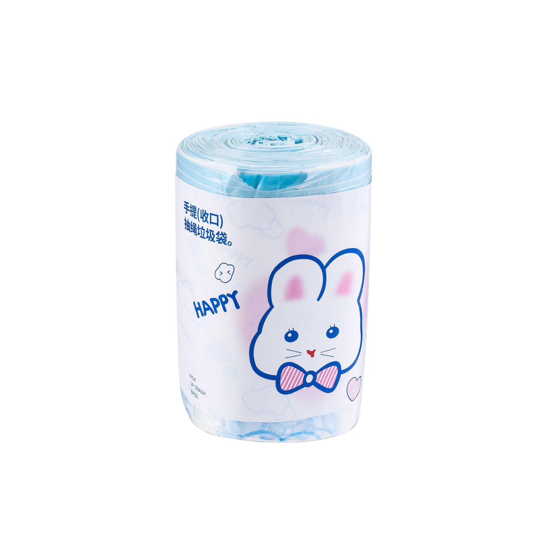 

Мультяшный Милый Очень Большой Кухонный Мешок для Мусора на Завязках Blue Heart Rabbit Cartoon [100 pcs/roll]