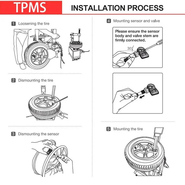 TPMS Sensors Set Of 4 407009322R For Renault Clio IV Captur Kangoo II Lodgy Logan 433MHz Tire Pressure Monitoring System