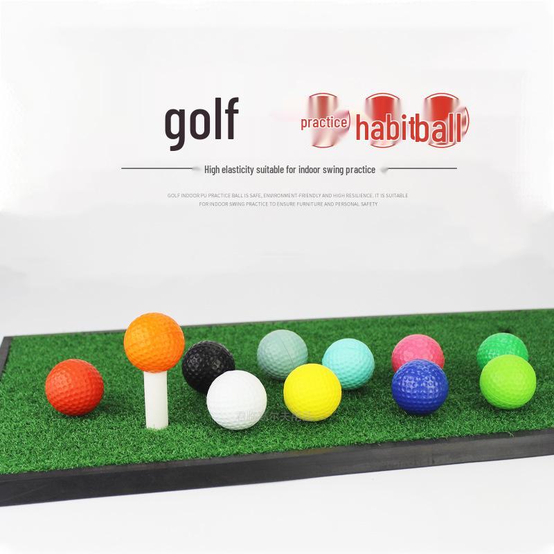 10-Color Soft PU Foam Golf Balls for Indoor Practice