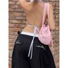 Kkx European and American Style Gyaru Sexy Street Niche Simple Design Hollow out Backless Inner wear Hanging Neck Vest