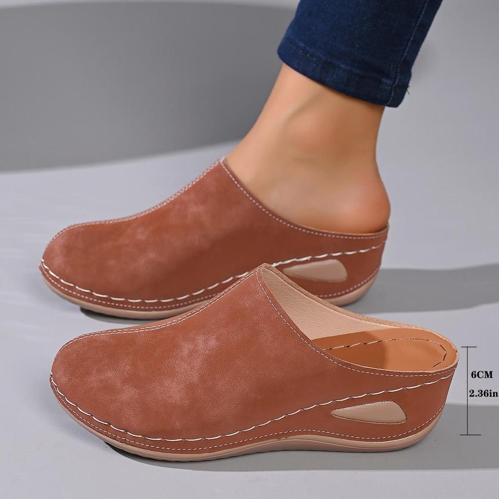 European Style Women's Wedge Sandals: Fashionable, Versatile, and Comfortable Slip-on Slippers