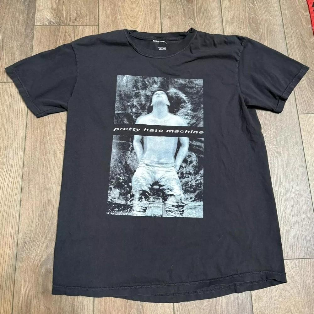 Black Nine Inch Nails Pretty Hate Machine Band Graphic Unisex Tshirt Reprint Unisex T-Shirt XXL
