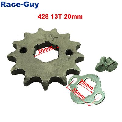 428 13T 14T 15T 16T 17T 18T 20mm Front Engine Sprocket Gear For CRF XR 50 70 KLX110 TTR SDG SSR Lifan YX Loncin Zongshen Orion