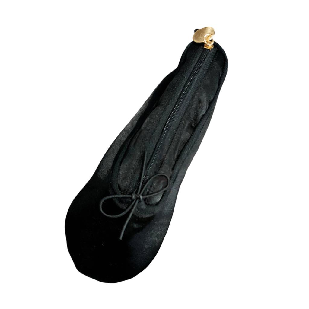Ballet Shoe Makeup Bag and Pencil Case Fabric Texture Suitable for Students and Dance Lovers with Large Capacity Storage