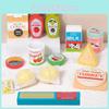 Wooden Simulation Milk Pasta Cheese Flavored Ice Cream Children Toys Set For Kids Kitchen Role Play