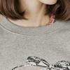 Maxza Pearl Ribbon Beads Puff Sleeve Sweatshirt Ze05qt401na