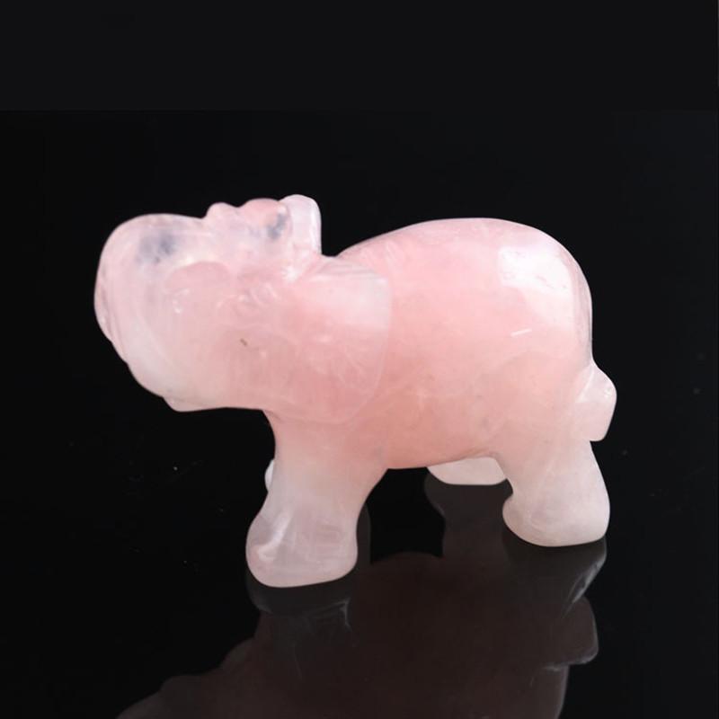 Carved Elephant Hand Natural Gemstone Jasper Turquoise Malachite Crystal Quartz