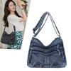 Fashionable Denim Women's Bag, Large-capacity Hand-held Shoulder Crossbody Bag Casually