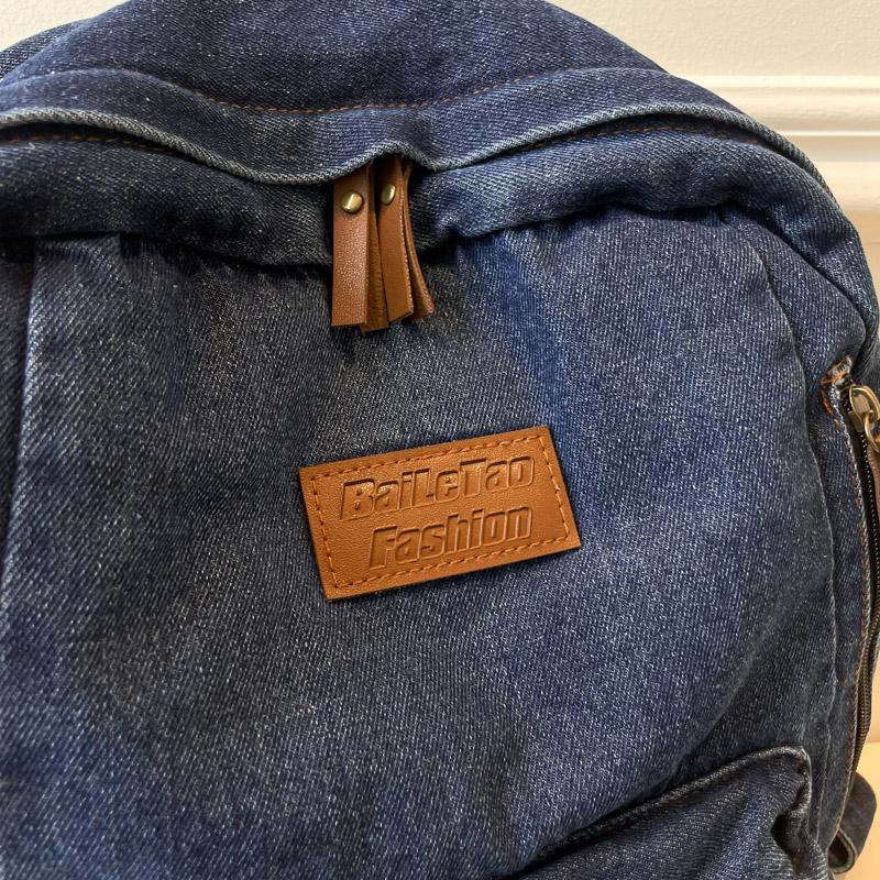 Large Capacity Denim Backpack Women's Backpack Student Travel School Bag