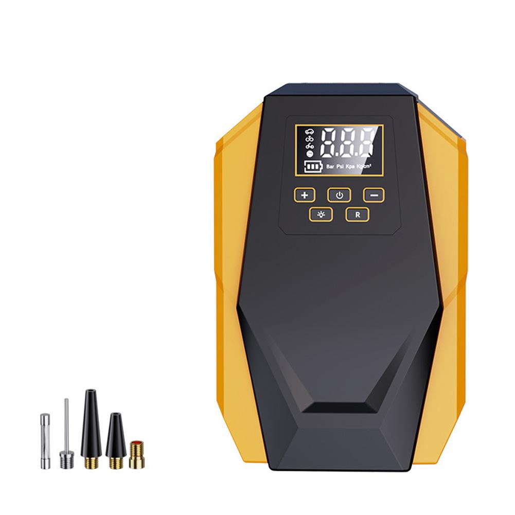 

Портативный автомобильный воздушный насос для накачивания шин 12 В постоянного тока 150 фунтов на квадратный дюйм электрический шинный насос воздушный компрессор с цифровым манометром ночное освещение чёрный