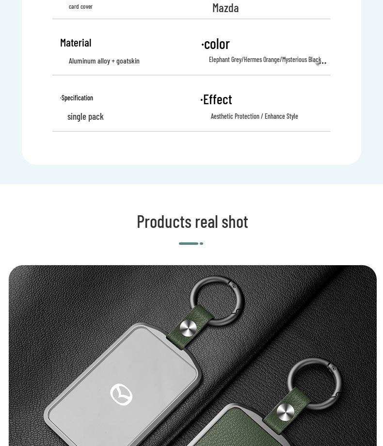 Mazda EZ6 Key Card Genuine Leather Protective Shell & NFC Card Holder