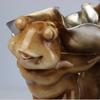 3 Animal Frog Figurine Tabletop Centerpieces Furnishing Articles