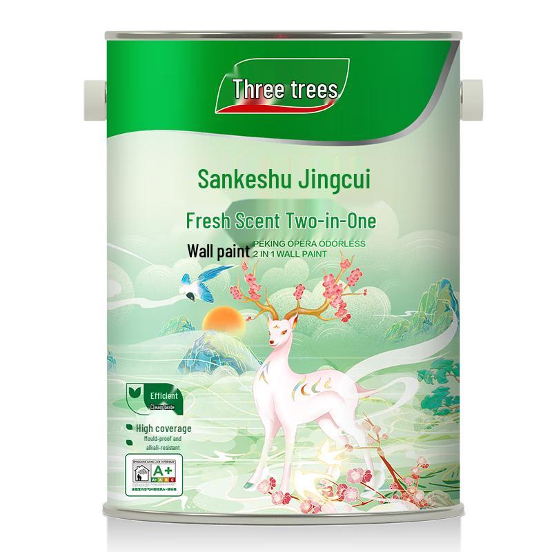 Three Trees Jing Cui 2-in-1 Odorless Interior Latex Wall Paint 2-в-1