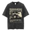 Rock Band Radiohead The Bends Vintage Washed Tshirt Unisex Women Fashion Hip Hop T Shirts Casual Tshirts Streetwear