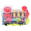 Electric Gear Train Toy with Lights and Music Educational Interactive Battery Operated Transparent Gear Train Toys