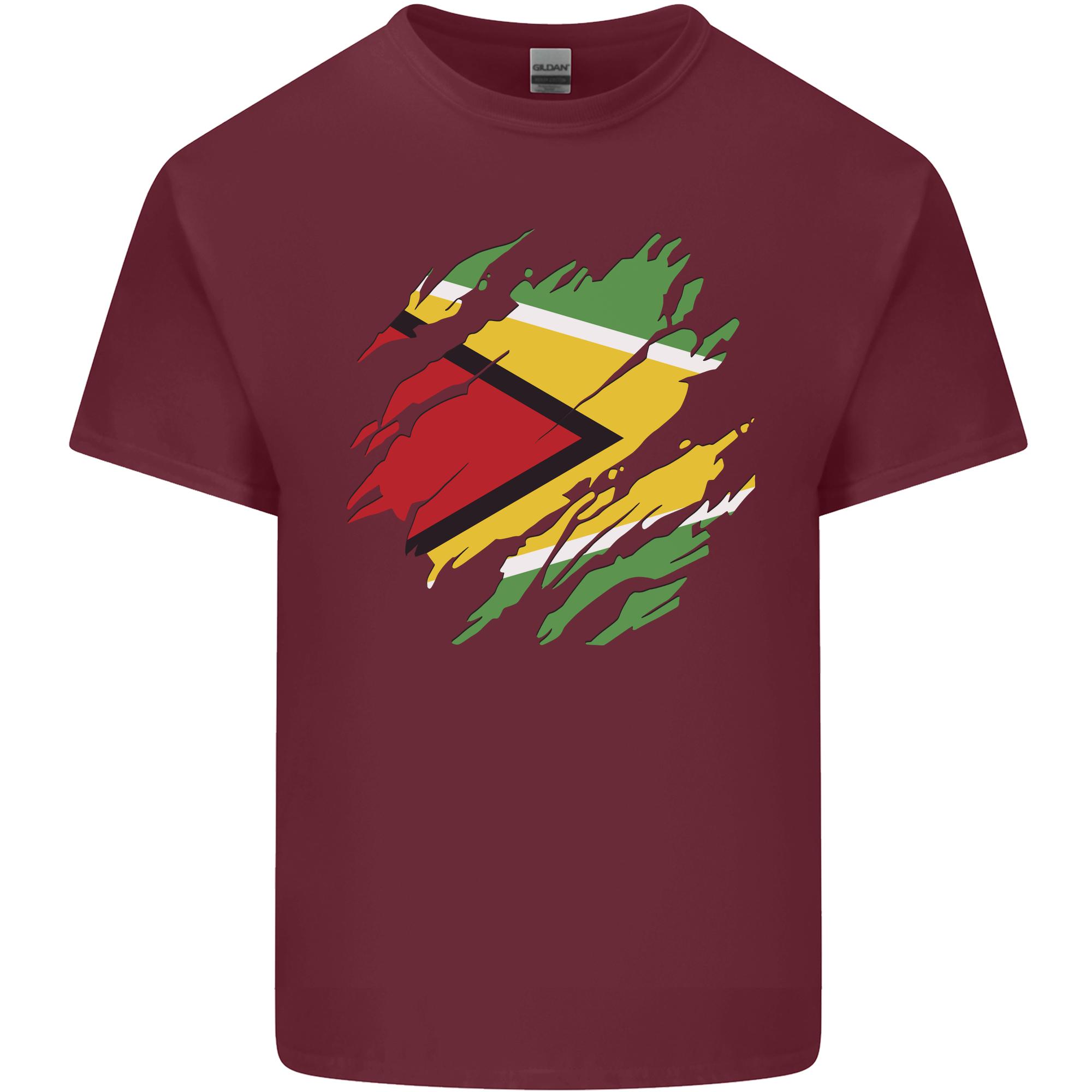Torn Guyana Flag Guyanese Day Football Unisexs Light Cotton TShirt S