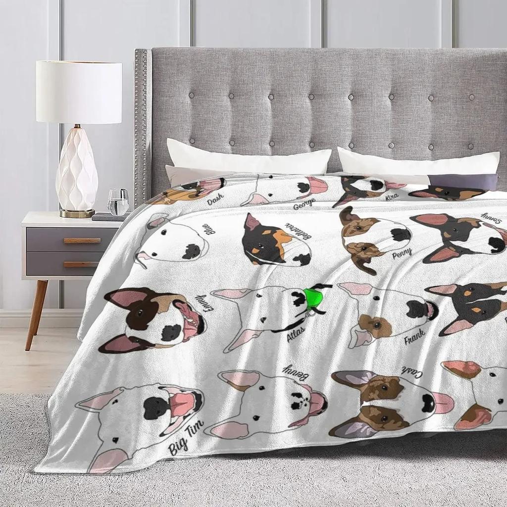 Glasgow Bull Terrier Club Blanket Soft Warm Flannel Throw Blanket Cover for Bed Living Room Picnic Travel Home Couch