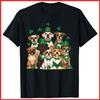 St Patricks Pawtricks Day Dogs Saint Pattys Black Cotton T-Shirt S-5XL