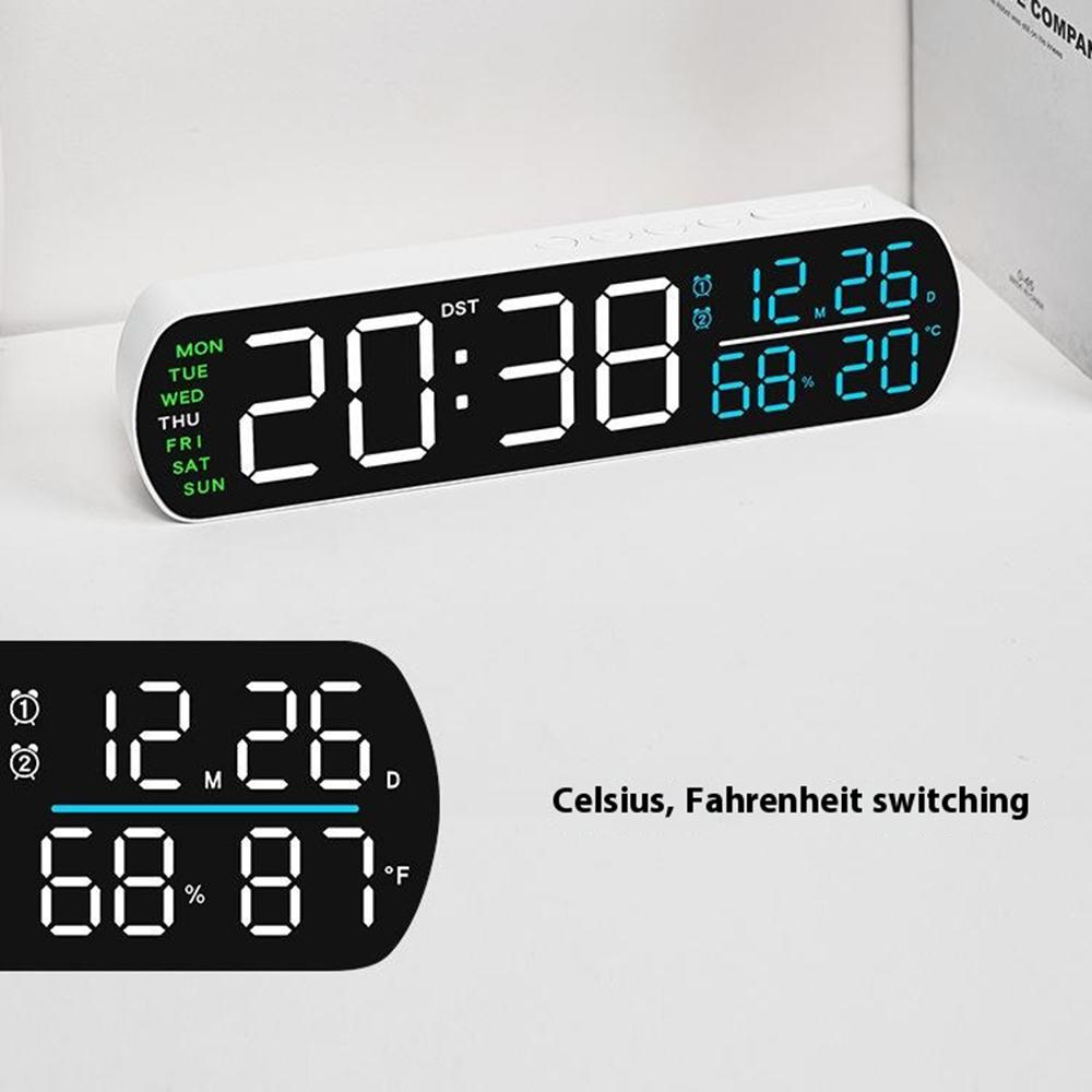 5512 LED Digital Alarm Clock Multi Function Time Temperature Date Display Electronic Clock