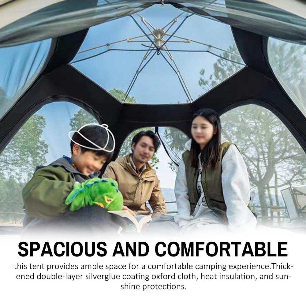 Outdoor SunProof RainProof Quick-Opening Tent Lightweight Waterproof Foldable Tent Full-Automatic Camping Picnic Sunshade Tent