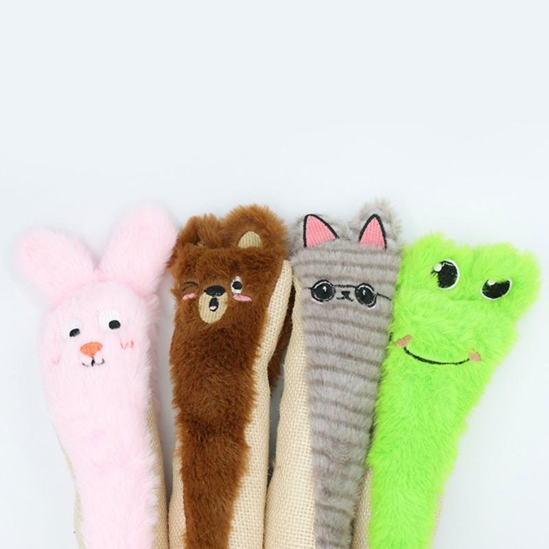 Cats Toy for Indoor Plush Animal Chewing Toy Cats Teether Chewing Toy Interaction Boredom Cats Entertainment Toy
