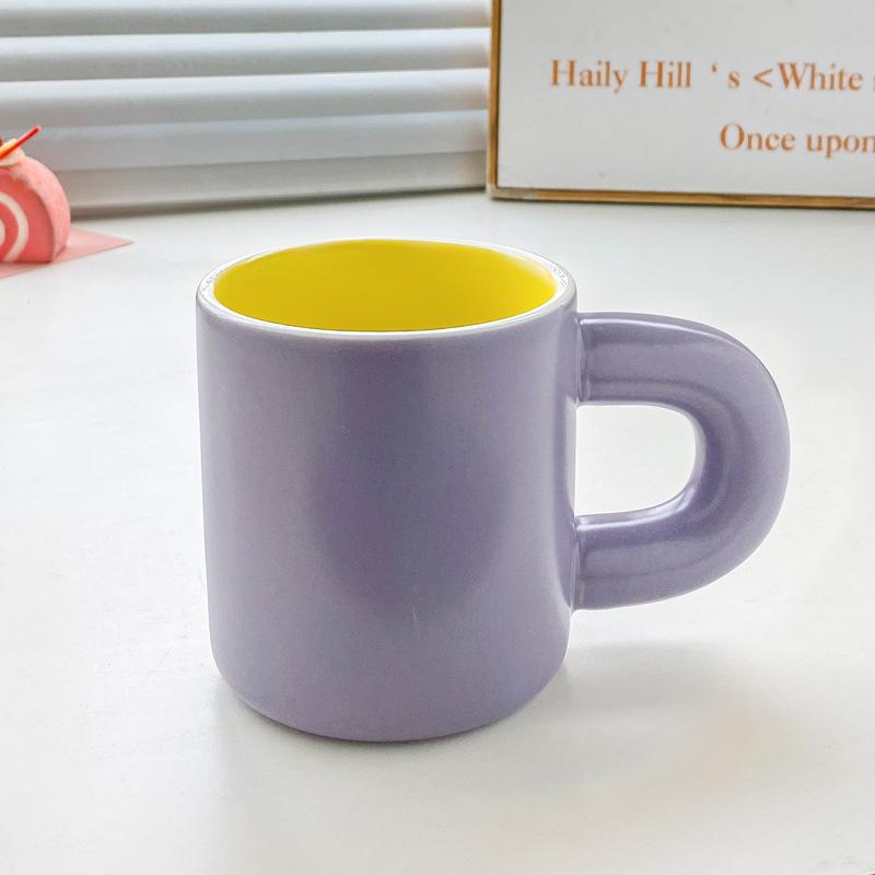 Korean Mug Niche Design Sense Ceramic Cup for Girls' Office High value Coffee Milk Cup