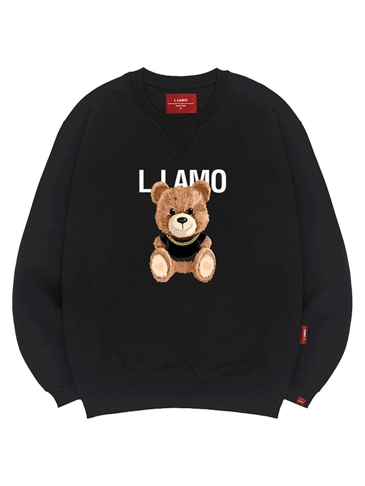 Ellamo Smile Teddy Bear Sweatshirt Unisex Plus Size S~4Xl (Type B)