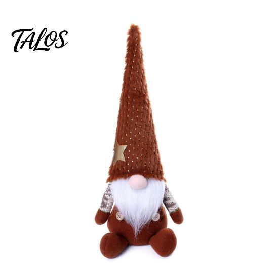 Cozy Festive Indoor Ornament Set Christmas Knit Gnome Plush, Nordic Forest Elf Faceless Doll Figurine Decorative Stuffed Dolls for Shelf, Soft Holiday